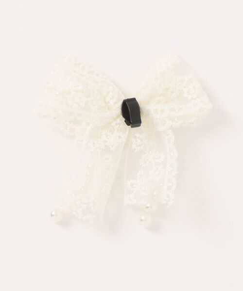 almo（アルモ）の「【Bls】【ZA】【Bling Leads】パール×レースリボン スニーカーアクセサリー(BL)（シューズアクセサリー・レディース・ブラック/ホワイト・FREE）」の7枚目の写真