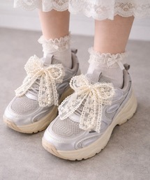 【Bls】【ZA】【Bling Leads】パール×レースリボン スニーカーアクセサリー(BL)