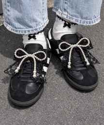 【Bls】【ZA】【Bling Leads】パール×レースリボン スニーカーアクセサリー(BL)