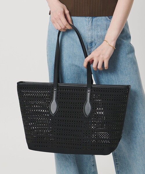 GIANNI CHIARINI(ジャンニ キアリーニ)の「<GIANNI CHIARINI>MUSHUP トートバッグ(トートバッグ・レディース・ブラック/オフホワイト・FREE)」の2枚目の写真