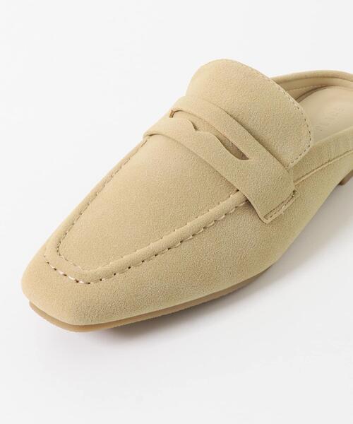 SENSE OF PLACE by URBAN RESEARCH(センスオブプレイスバイアーバンリサーチ)の「スクエアトゥローファーミュール(ローファー・レディース・ブラック/ベージュ/ライトベージュ・LARGE/SMALL/MEDIUM)」の21枚目の写真