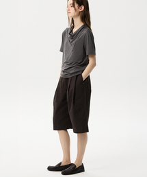 MIDNLOW（ミッドアンドロー）の「Cotton Wide Bermuda Pants (Grey)（その他パンツ）」