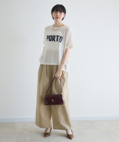 Paradise Picnic（パラダイスピクニック）の「cloche 麻混シアーロゴニット（ニット/セーター・レディース・ホワイト/ベージュ/ブルー・FREE）」の11枚目の写真