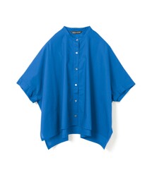 mizuiro ind/ミズイロインド] ネックギャザー プルオーバーTシャツ