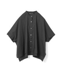 mizuiro ind ハーフスリーブスタンドカラーワイドシャツ