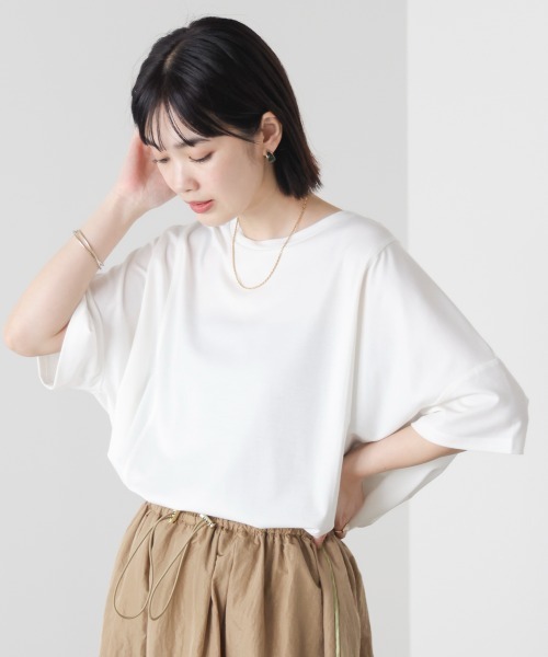 Bou Jeloud(ブージュルード)の「クリアクールワイドシルエットプルオーバー(Tシャツ/カットソー・レディース・ブラック/オレンジ/ブルー/オフホワイト・FREE)」の2枚目の写真