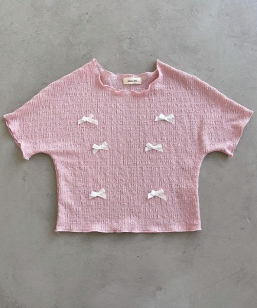 SOLLON.(ソルロン)の「リボンメロウTシャツ(Tシャツ/カットソー・レディース・ホワイト/ピンク・FREE)」の8枚目の写真