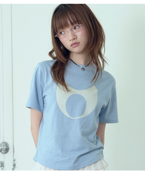 NICE GHOST CLUB(ナイスゴーストクラブ)の「HEAD SYMBOL TEE_LIGHT BLUE(NG2GMFT503A)(Tシャツ/カットソー・レディース・スカイブルー・F)」の1枚目の写真