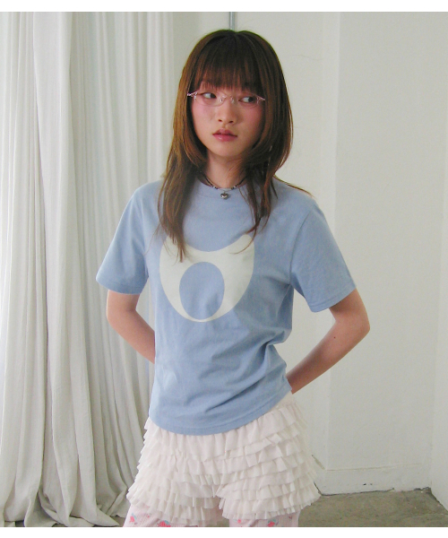 NICE GHOST CLUB(ナイスゴーストクラブ)の「HEAD SYMBOL TEE_LIGHT BLUE(NG2GMFT503A)(Tシャツ/カットソー・レディース・スカイブルー・F)」の2枚目の写真