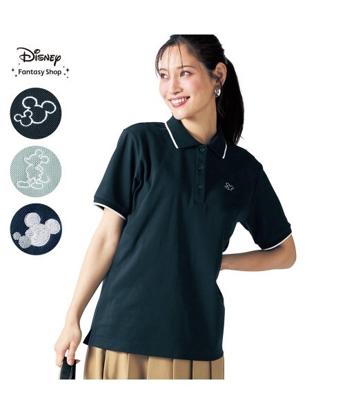 Disney(ディズニー)の「刺繍ポロシャツ(ポロシャツ・レディース・ブラック/グレー系その他/ネイビー・S/M/L/LL)」の4枚目の写真