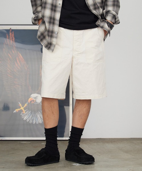 orSlow(オアスロウ)の「orslow/オアスロウ VINTAGE FIT FATIGUE HALF PANTS ヴィンテージ ファティーグ ハーフパンツ 日本製 2026年春夏(その他パンツ・メンズ・アイボリー・2/3/4)」の1枚目の写真
