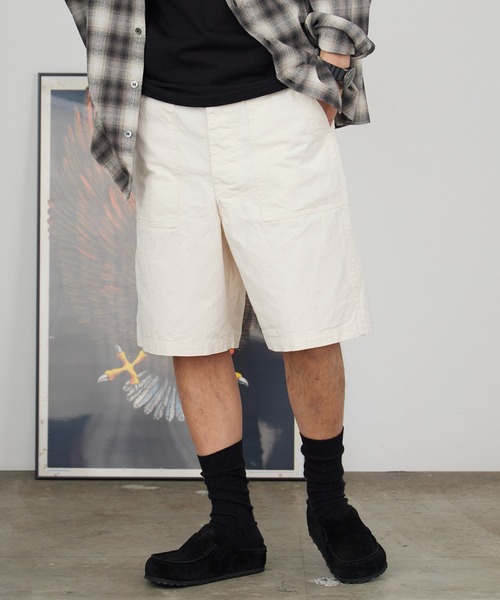 orSlow(オアスロウ)の「orslow/オアスロウ VINTAGE FIT FATIGUE HALF PANTS ヴィンテージ ファティーグ ハーフパンツ 日本製 2026年春夏(その他パンツ・メンズ・アイボリー・2/3/4)」の4枚目の写真