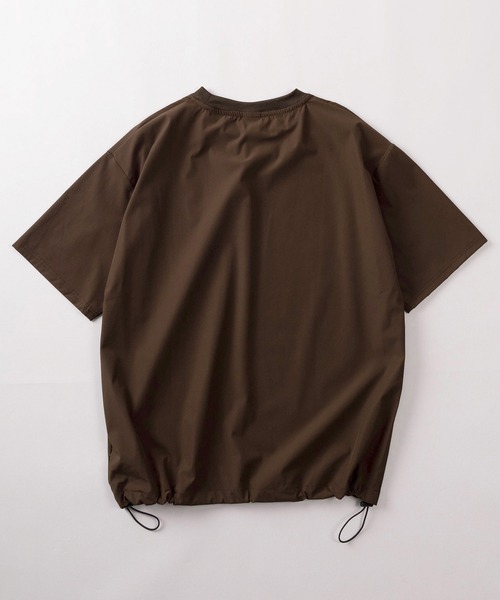 GERRY(ジェリー)の「【70】【GERRY/ジェリー】ワンポイント刺繍 ナイロン ドローコード付 クルーネックTシャツ/接触冷感/ストレッチ/UVカット(Tシャツ/カットソー・メンズ・ブラウン/ベージュ/ブラック・M/XL/L)」の5枚目の写真
