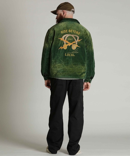 Schott(ショット)の「Schott/ショット/VELVETEN VIETNAM JKT/ベルベット ベトナム ジャケット(ブルゾン・メンズ・ブラック/グリーン・L/XL/2XL/M)」の18枚目の写真