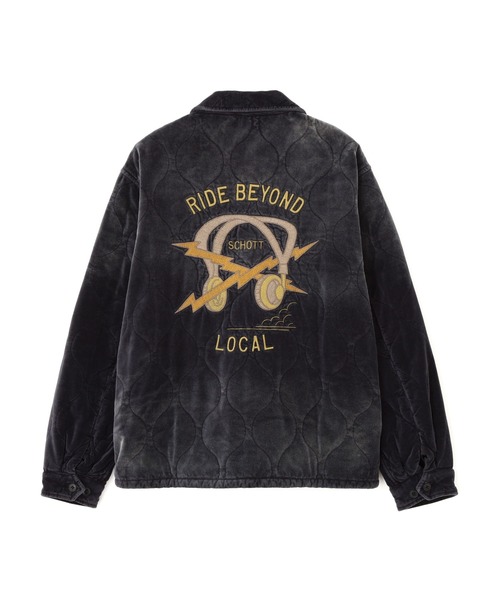 Schott(ショット)の「Schott/ショット/VELVETEN VIETNAM JKT/ベルベット ベトナム ジャケット(ブルゾン・メンズ・ブラック/グリーン・L/XL/2XL/M)」の20枚目の写真