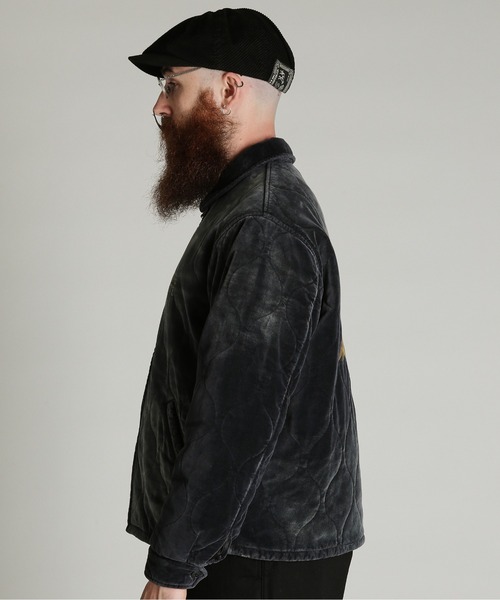 Schott(ショット)の「Schott/ショット/VELVETEN VIETNAM JKT/ベルベット ベトナム ジャケット(ブルゾン・メンズ・ブラック/グリーン・L/XL/2XL/M)」の11枚目の写真
