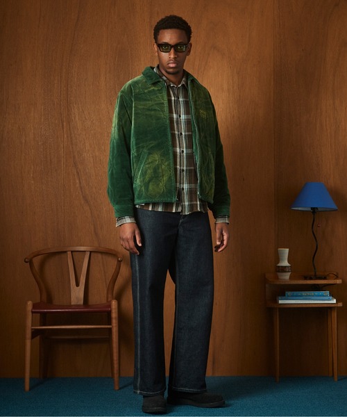Schott(ショット)の「Schott/ショット/VELVETEN VIETNAM JKT/ベルベット ベトナム ジャケット(ブルゾン・メンズ・ブラック/グリーン・L/XL/2XL/M)」の5枚目の写真