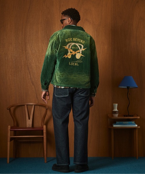 Schott(ショット)の「Schott/ショット/VELVETEN VIETNAM JKT/ベルベット ベトナム ジャケット(ブルゾン・メンズ・ブラック/グリーン・L/XL/2XL/M)」の4枚目の写真