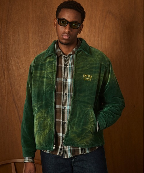Schott(ショット)の「Schott/ショット/VELVETEN VIETNAM JKT/ベルベット ベトナム ジャケット(ブルゾン・メンズ・ブラック/グリーン・L/XL/2XL/M)」の3枚目の写真