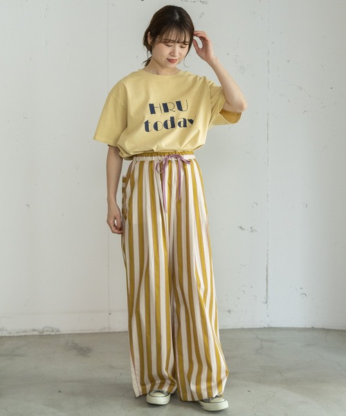 POU DOU DOU(プードゥドゥ)の「オリジナルストライプタックパンツ(その他パンツ・レディース・ブルー/ネイビー/イエロー・3)」の17枚目の写真