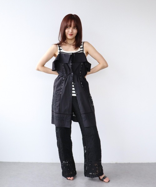 Three Four Time（ｽﾘｰﾌｫｰﾀｲﾑ）の「クロシェニットパンツ（その他パンツ・レディース・オフホワイト/ブラック・FREE）」の20枚目の写真