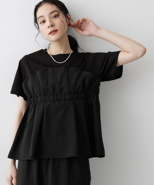 セットアップ可/UVカット/洗える】ビスチェドッキングTシャツ（Tシャツ
