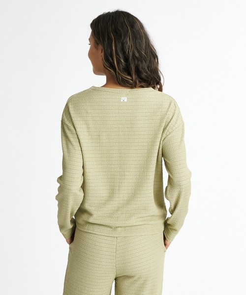 BILLABONG(ビラボン)の「BILLABONG ウィメンズ POLY SHIRRING LS CARDIGAN セーター 【2026年夏モデル】(ニット/セーター・レディース・ブラック系その他/グリーン系その他・MEDIUM)」の8枚目の写真