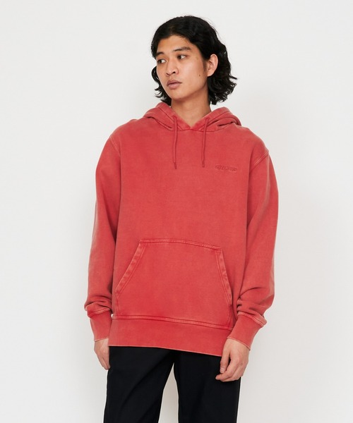 Dickies（ディッキーズ）の「Dickies/ディッキーズ ヴィンテージウォッシュ ワンポイント刺繍 プルオーバーパーカー（パーカー・メンズ・ブラック/レッド/ブルー・LARGE/X-LARGE/MEDIUM）」の3枚目の写真