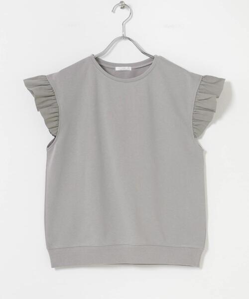 ITEMS URBANRESEARCH(アイテムズ アーバンリサーチ)の「袖フリルミニ裏毛Tシャツ(Tシャツ/カットソー・レディース・ブラック/グレー/ライトベージュ・FREE)」の15枚目の写真