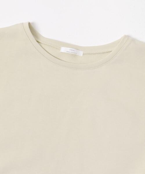 ITEMS URBANRESEARCH（アイテムズ アーバンリサーチ）の「袖フリルミニ裏毛Tシャツ（Tシャツ/カットソー・レディース・ブラック/グレー/ライトベージュ・FREE）」の9枚目の写真