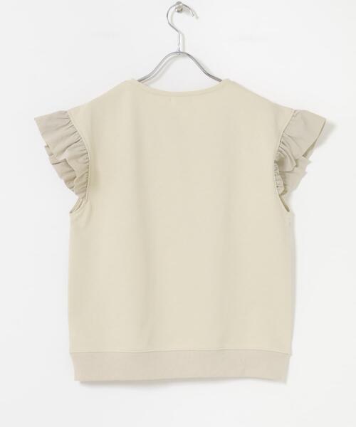 ITEMS URBANRESEARCH（アイテムズ アーバンリサーチ）の「袖フリルミニ裏毛Tシャツ（Tシャツ/カットソー・レディース・ブラック/グレー/ライトベージュ・FREE）」の12枚目の写真