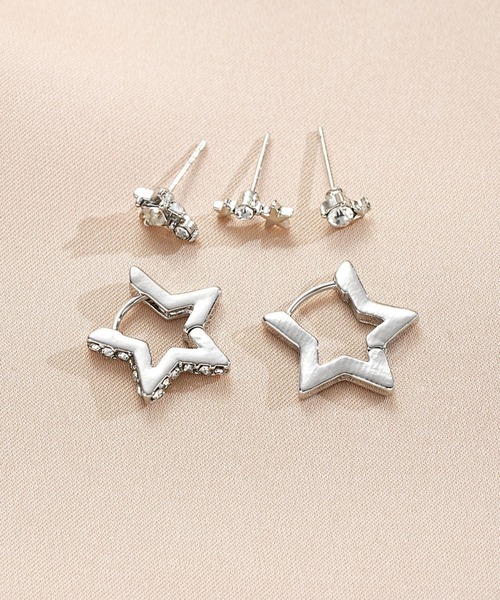 UP START（アップスタート）の「【456847】Y2Kスターアソートピアス5点セット(RO)（ピアス（両耳用）・レディース・シルバー・FREE）」の5枚目の写真