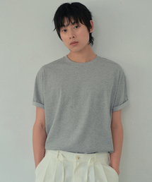 [アトリエスタンダード] ハーフラウンドTシャツ_MELANGE GRAY(WB6TP43)