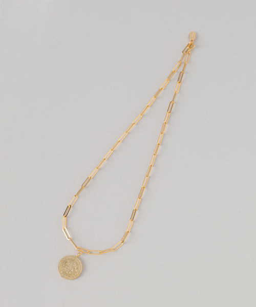 Chibi Jewels (チビジュエルズ)の「chibi jewels/チビジュエルズ rectangle chain Mex Coin Necklace(ネックレス・レディース・ゴールド・FREE)」の5枚目の写真