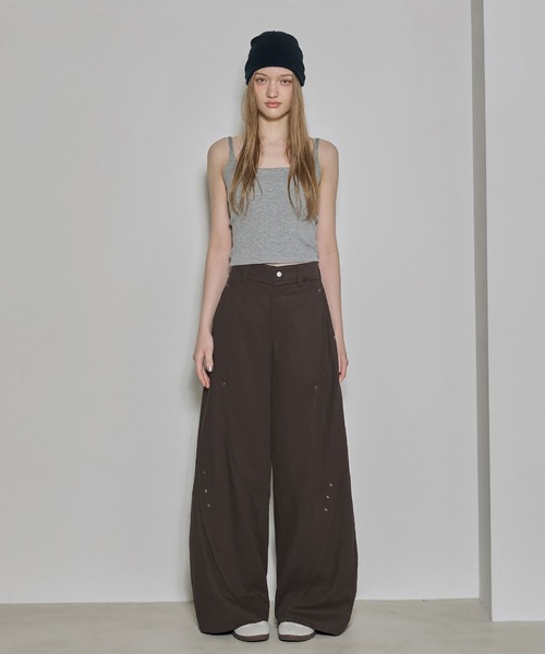 soyun（ソユン）の「スタッズ付きワイドパンツ（その他パンツ・レディース・ブラック/ブラウン・SMALL/MEDIUM/LARGE）」の22枚目の写真