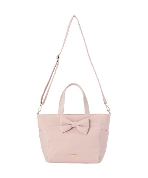 Maison de FLEUR(メゾンドフルール)の「【撥水加工】2Wayトートバッグ(トートバッグ・レディース・ブラック/ピンク・FREE)」の4枚目の写真