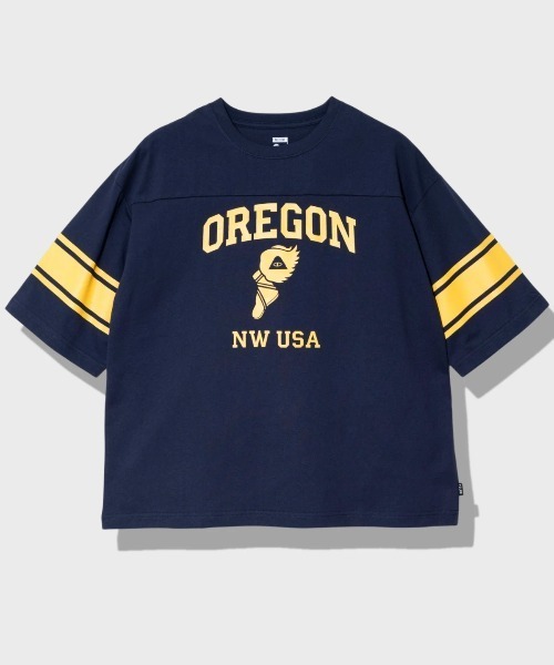 POLeR(ポーラー)の「POLeR/ポーラー COLLEGE FOOTBALL TEE(Tシャツ/カットソー・メンズ・グレー/ネイビー・MEDIUM/LARGE/X-LARGE)」の2枚目の写真