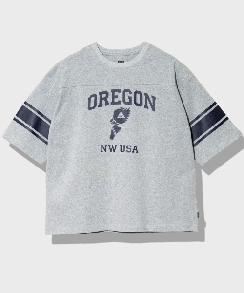 POLeR(ポーラー)の「POLeR/ポーラー COLLEGE FOOTBALL TEE(Tシャツ/カットソー・メンズ・グレー/ネイビー・MEDIUM/LARGE/X-LARGE)」の1枚目の写真