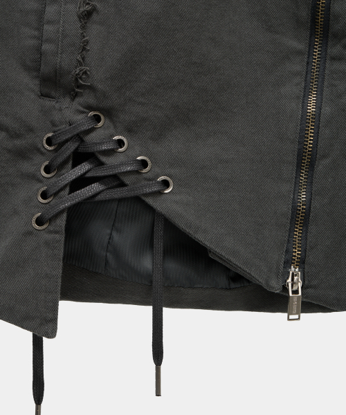 ETRE AU SOMMET（エトレオソメ）の「Diagonal Corset Vest (Dark Gray)（ベスト・レディース・ダークグレー・2/1）」の14枚目の写真