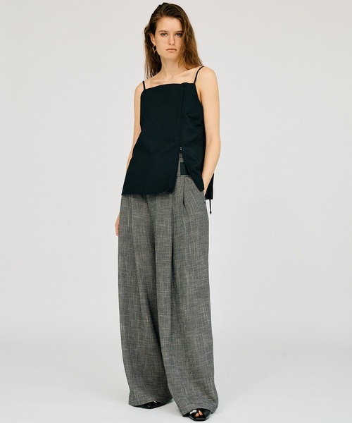 PRANK PROJECT(プランクプロジェクト)の「ジップエプロンキャミ / Zip-Up Apron Camisole(キャミソール・レディース・グレー/ブラック・FREE)」の6枚目の写真