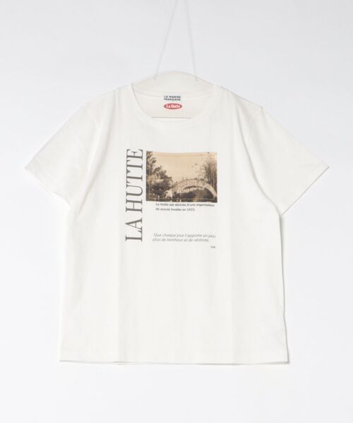 LA MARINE FRANCAISE(マリン フランセーズ)の「【LA HUTTE】26/-天竺フォトプリントS/S TEE(Tシャツ/カットソー・レディース・ホワイト・FREE)」の1枚目の写真
