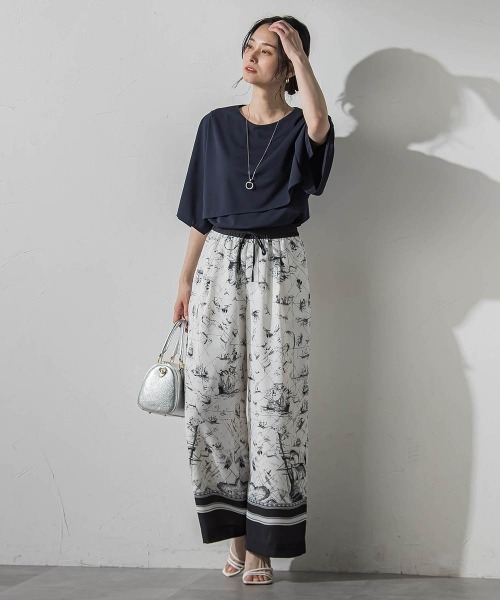 LAUTREAMONT(ロートレアモン)の「スカーフプリントパンツ(その他パンツ・レディース・ホワイト系その他・7号/9号)」の2枚目の写真