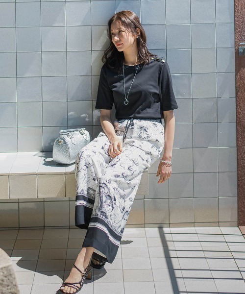 LAUTREAMONT(ロートレアモン)の「スカーフプリントパンツ(その他パンツ・レディース・ホワイト系その他・7号/9号)」の8枚目の写真