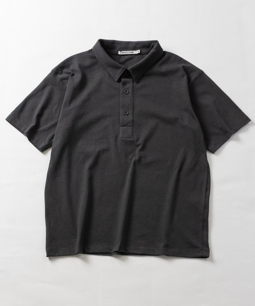 JOHN'S CLOSET（ジョンズクローゼット）の「【31】ドライコットン天竺 ベーシックポロシャツ 吸水速乾/セットアップ展開有（ポロシャツ・メンズ・ブラック/チャコールグレー/ホワイト・MEDIUM/LARGE）」の12枚目の写真