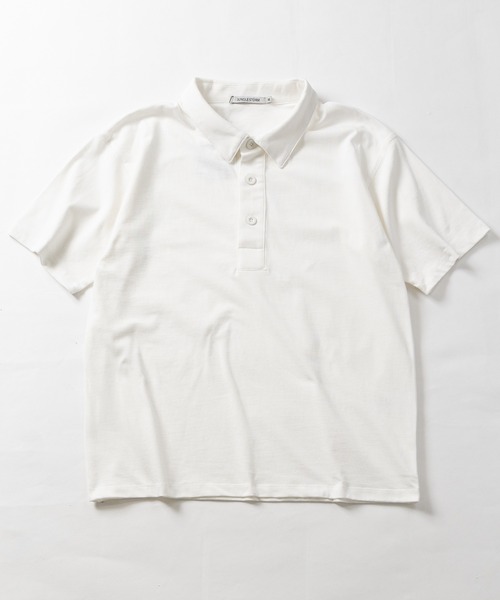 JOHN'S CLOSET（ジョンズクローゼット）の「【31】ドライコットン天竺 ベーシックポロシャツ 吸水速乾/セットアップ展開有（ポロシャツ・メンズ・ブラック/チャコールグレー/ホワイト・MEDIUM/LARGE）」の16枚目の写真