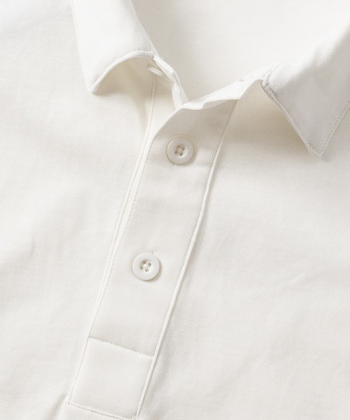 JOHN'S CLOSET（ジョンズクローゼット）の「【31】ドライコットン天竺 ベーシックポロシャツ 吸水速乾/セットアップ展開有（ポロシャツ・メンズ・ブラック/チャコールグレー/ホワイト・MEDIUM/LARGE）」の6枚目の写真