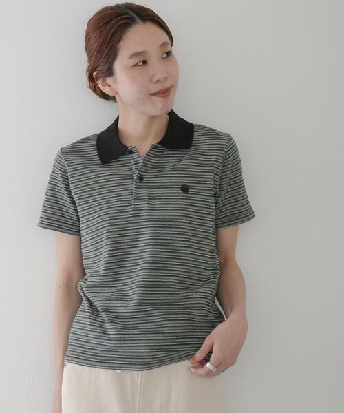 URBAN RESEARCH Sonny Label(アーバンリサーチサニーレーベル)の「CARHARTT SHORT-SLEEVE DION POLO(ポロシャツ・レディース・オレンジ系その他/ブルー系その他・SMALL)」の1枚目の写真