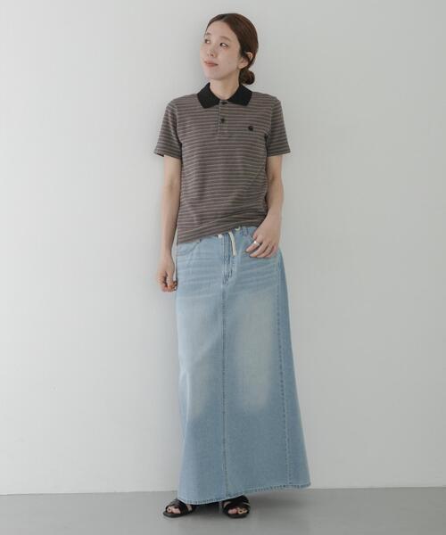 URBAN RESEARCH Sonny Label(アーバンリサーチサニーレーベル)の「CARHARTT SHORT-SLEEVE DION POLO(ポロシャツ・レディース・オレンジ系その他/ブルー系その他・SMALL)」の3枚目の写真