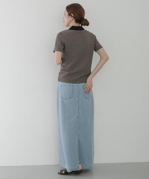 URBAN RESEARCH Sonny Label(アーバンリサーチサニーレーベル)の「CARHARTT SHORT-SLEEVE DION POLO(ポロシャツ・レディース・オレンジ系その他/ブルー系その他・SMALL)」の4枚目の写真