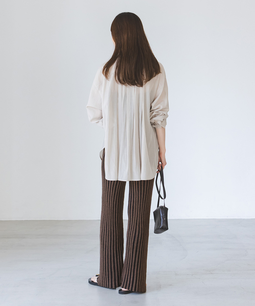 Noble(ノーブル)の「《別注カラー》PROVOKE/プロヴォーク loopyarn stripe pants(その他パンツ・レディース・ベージュ/ブラウン・FREE)」の7枚目の写真